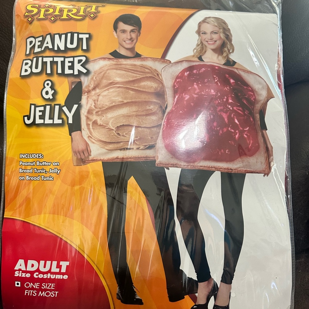 Halloween jelly and peanut custom , never worn … one size